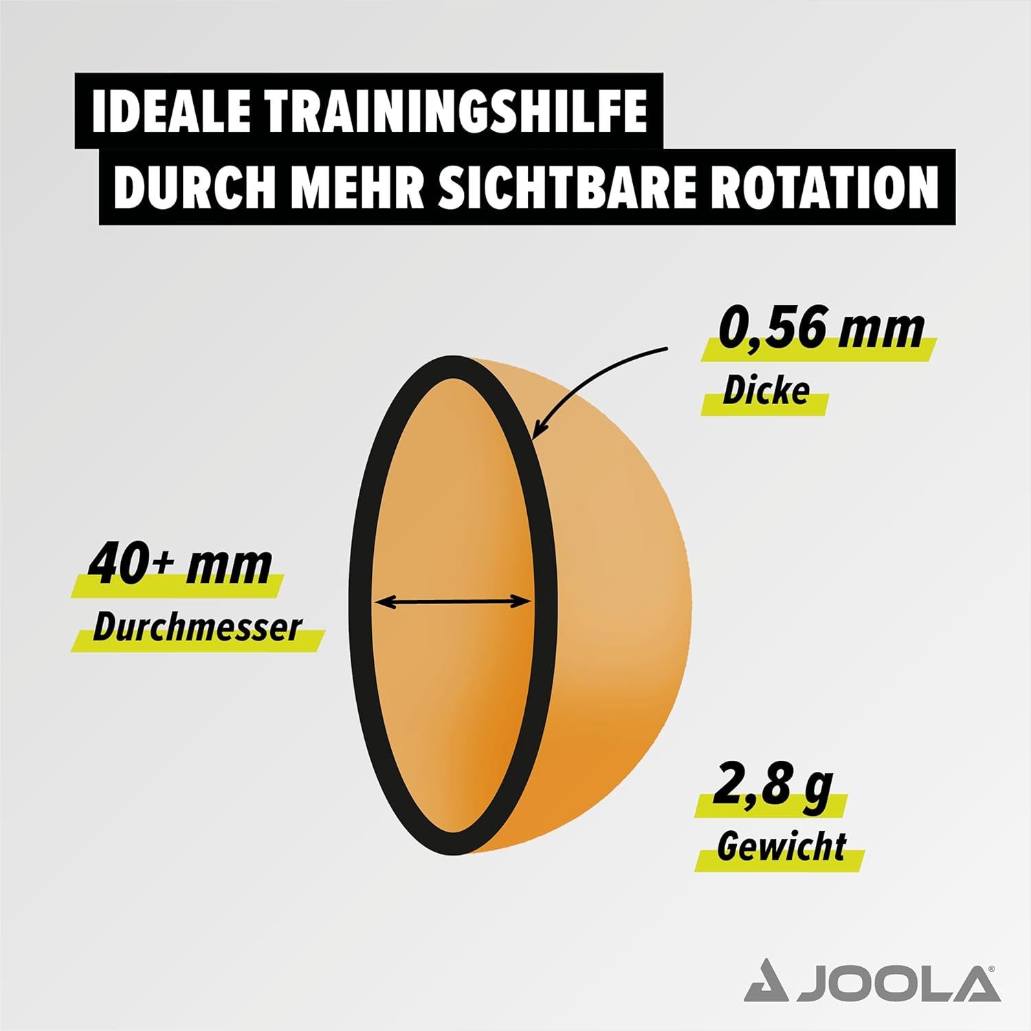 Joola Tischtennisball 12 Bälle Spin Mehrfarbig, Tischtennis Bälle Tischtennisball Ball Balls