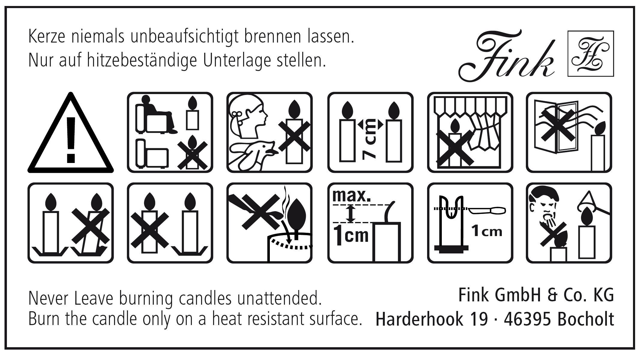Fink Stumpenkerze CANDLE (Set, 2-tlg) günstig online kaufen