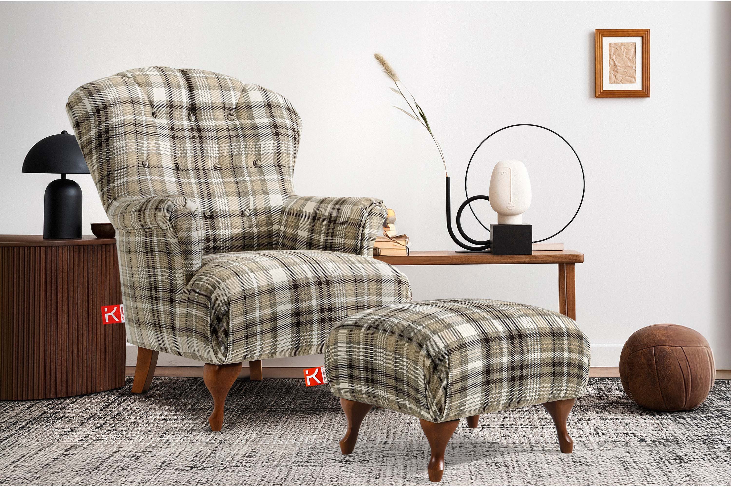 KONSIMO® Sessel TOMIS Einzelsessel mit Fußhocker, günstig online kaufen