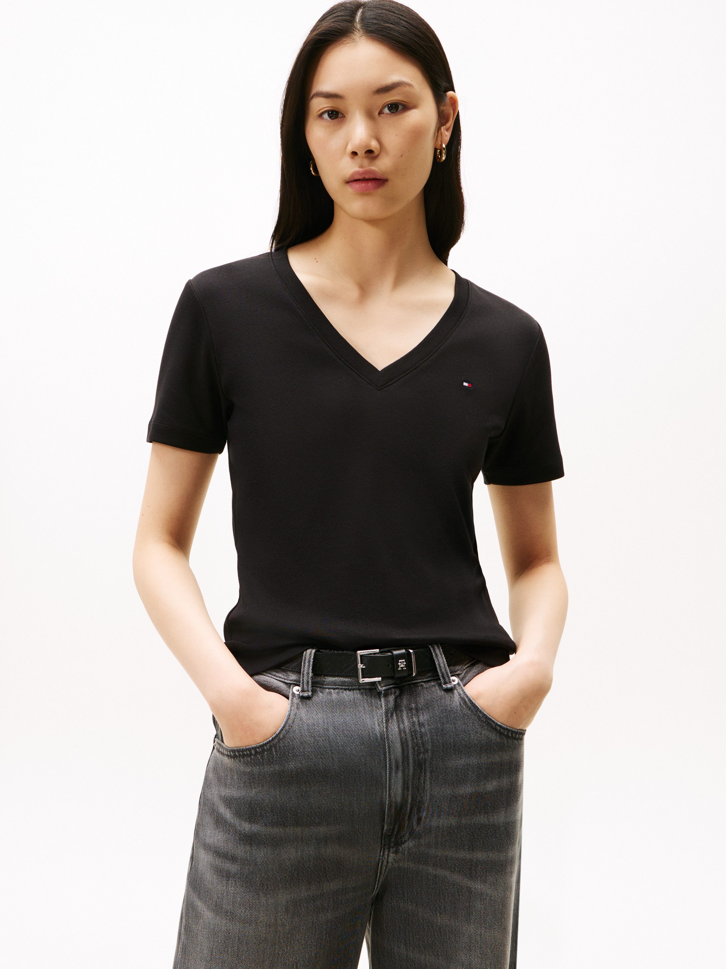 Tommy Hilfiger T-Shirt SLIM CODY V-NK günstig online kaufen