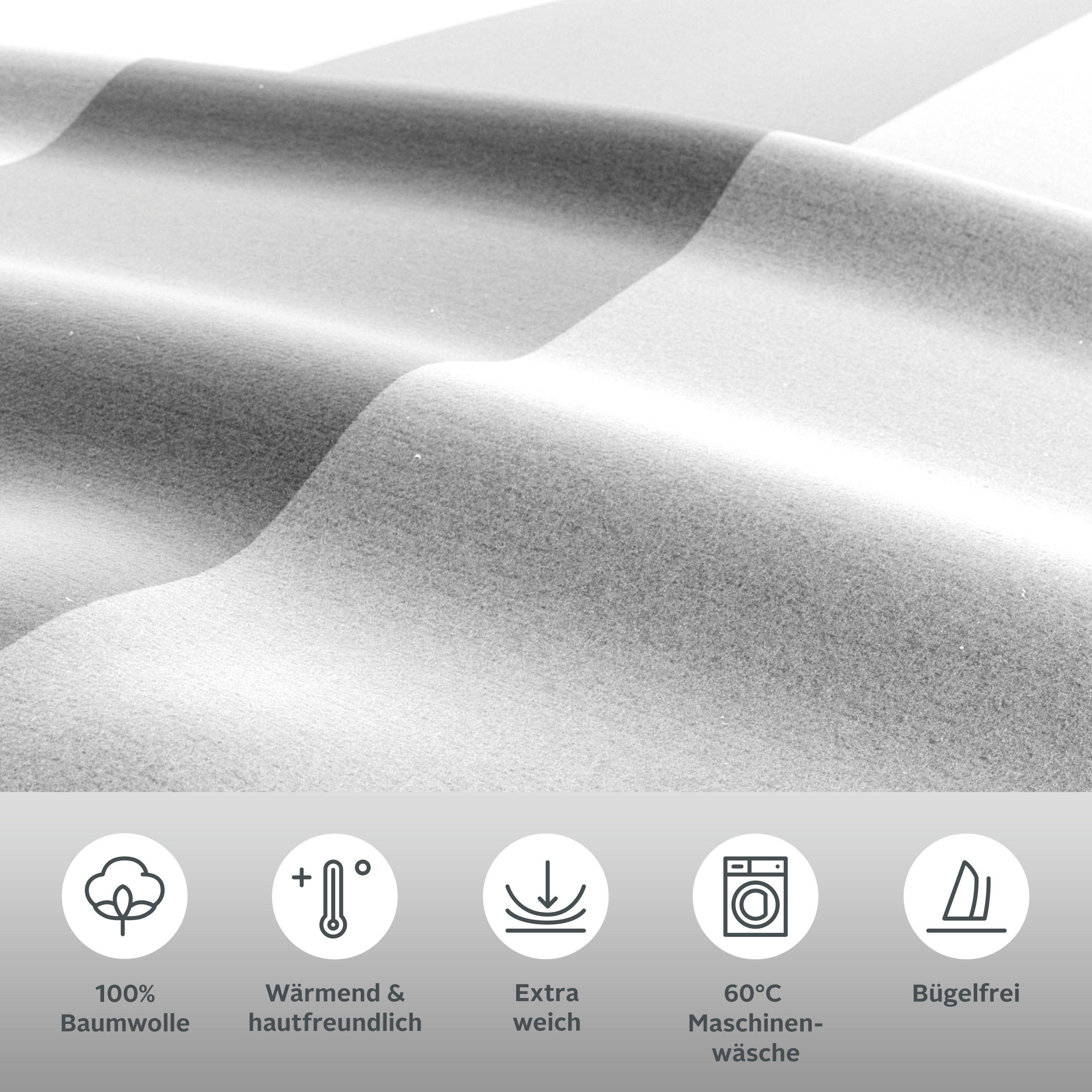 OTTO home Bettwäsche Sari, Flanell, 2 teilig, in verschiedenen Qualitäten, moderne Bettwäsche mit Streifen