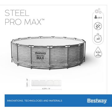 Bestway Framepool Steel Pro MAX Ersatzpool ohne Zubehör 427 x 122 cm