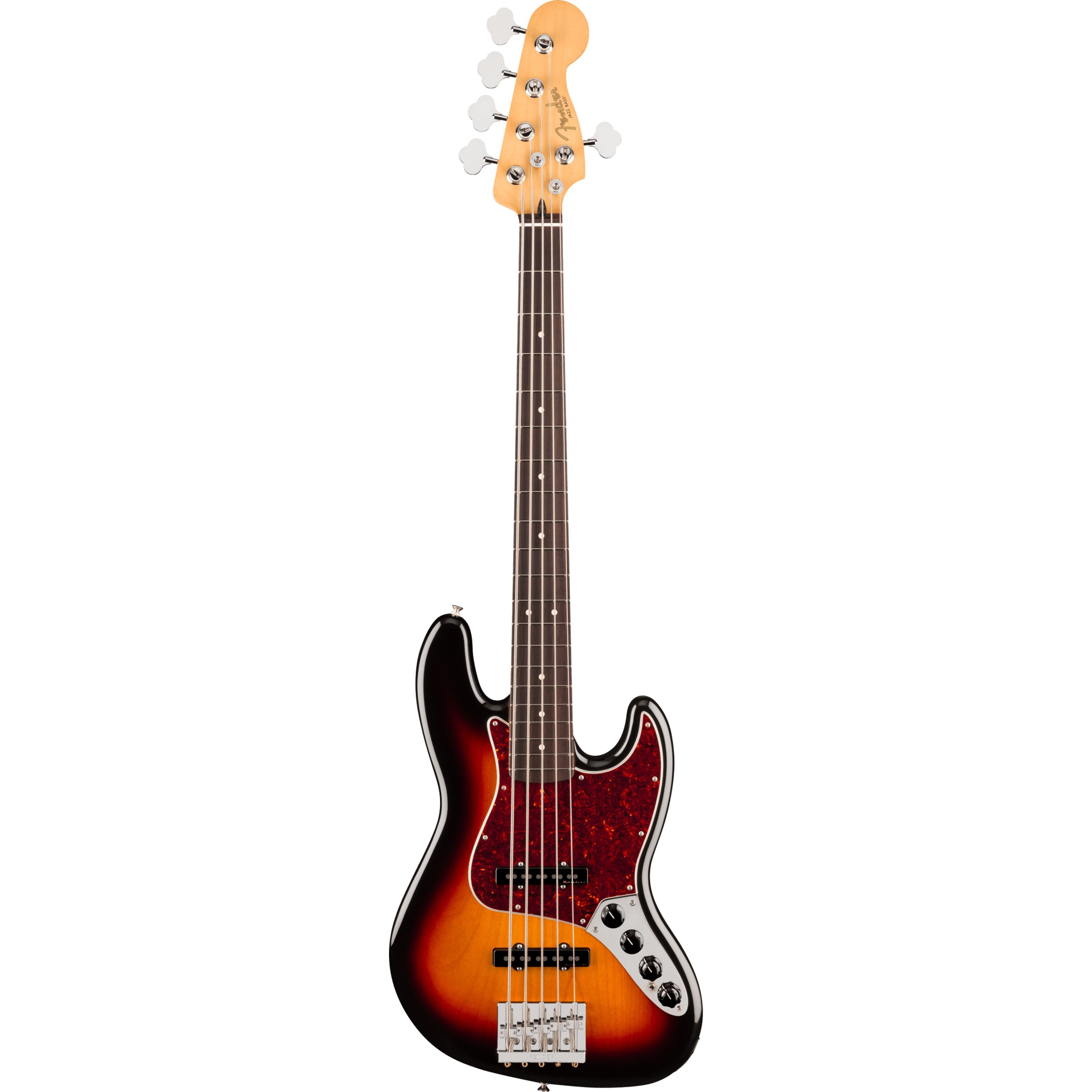 Fender E-Bass, E-Bässe, 5-Saiter E-Bässe, Player II Modified Jazz Bass V RW 3-Tone Sunburst - E-Bass