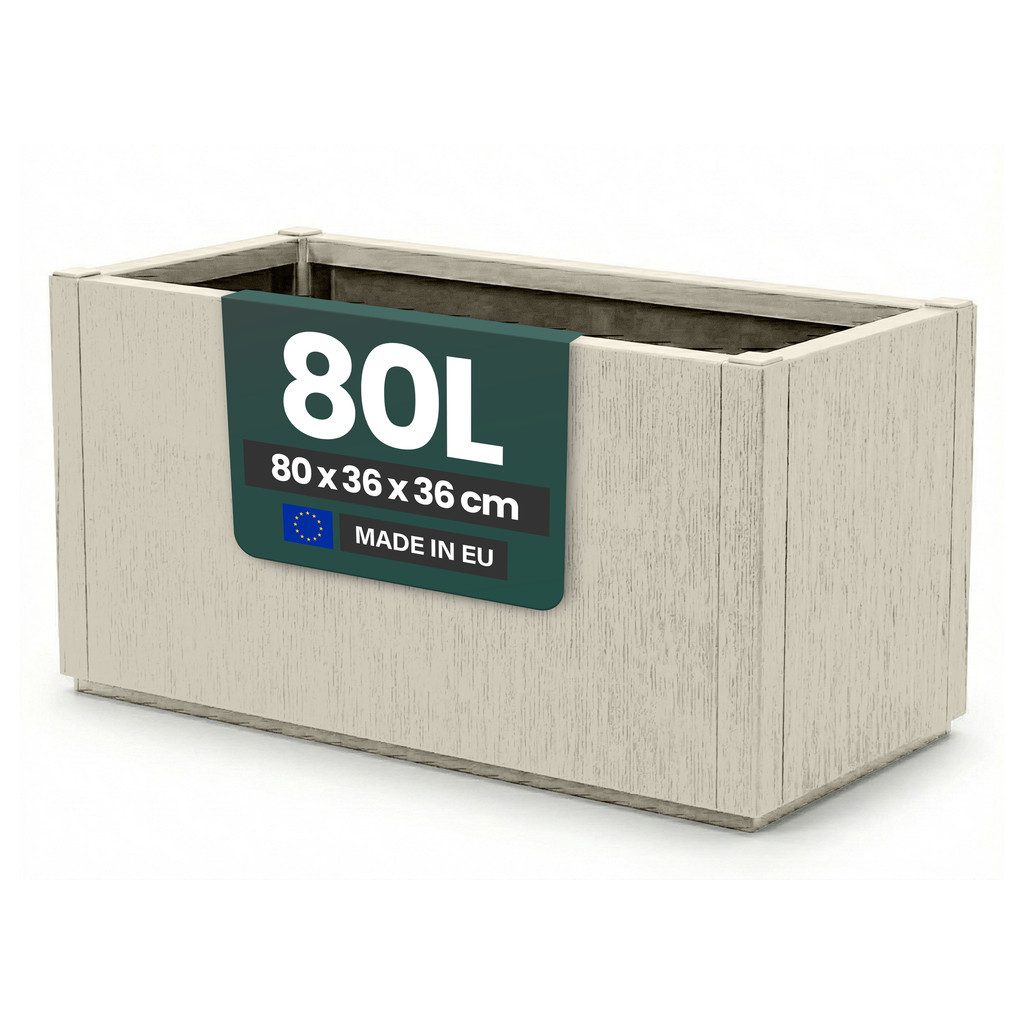 Kreher Blumenkasten XL Pflanzkasten in strukturierter Optik in verschiedenen Farben