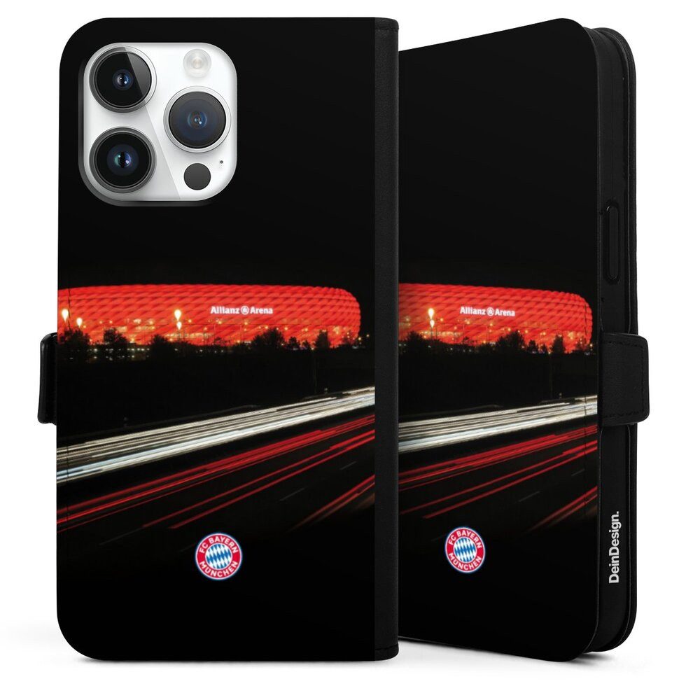DeinDesign Handyhülle FC Bayern München FCB Stadion FC Bayern München Allianz Arena, Apple iPhone 14 Pro Max Hülle Handy Flip Case Wallet Cover