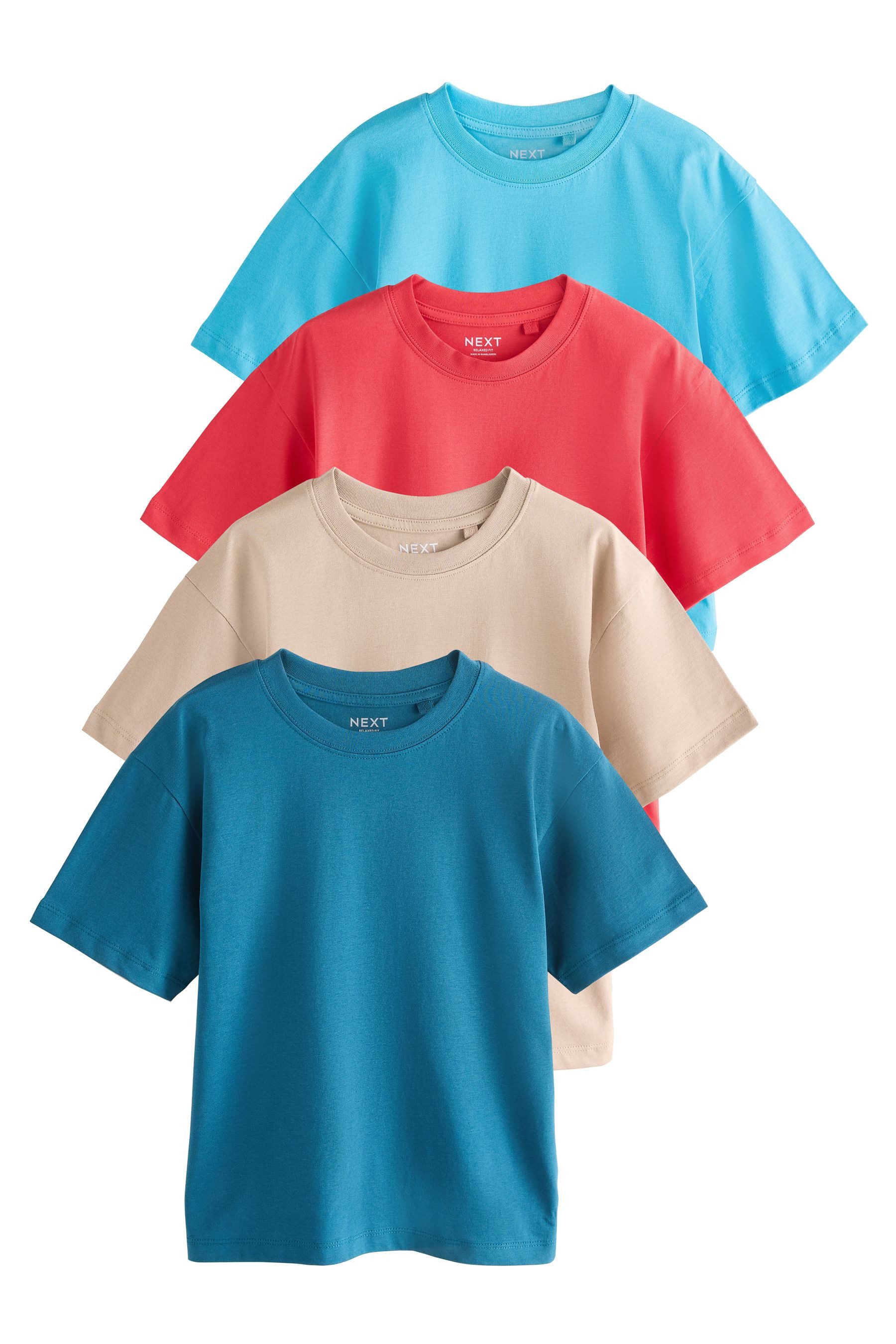 T-Shirt Relaxed Fit T-Shirts im 4er-Pack