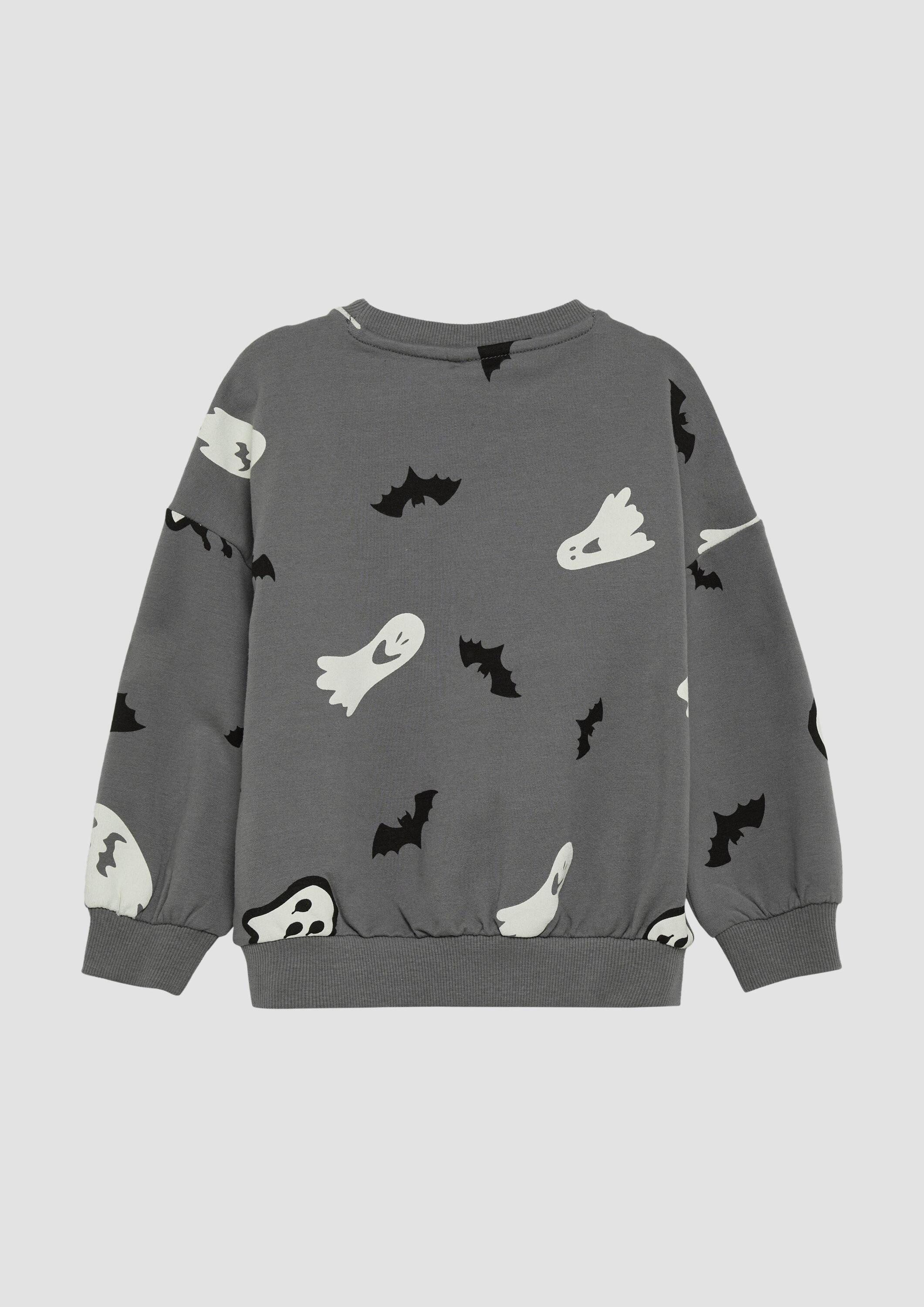 s.Oliver Sweatshirt Sweatshirt Unisex Sweatshirt mit Halloween-Print – Bild 2 von 3