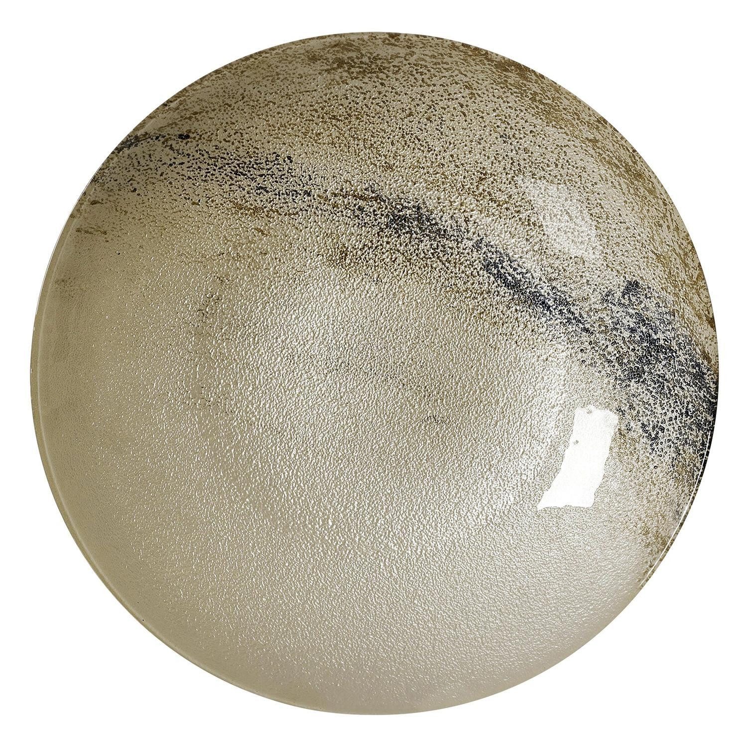 Ritzenhoff & Breker Schale Servierschale AREZZO, Ø 33 cm, Weiß, Braun, Grau, Steinzeug, (1-tlg), spülmaschinengeeignet
