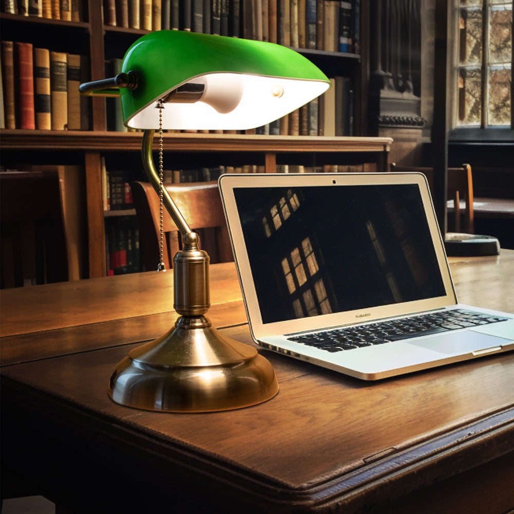 V-TAC Schreibtischlampe, Leuchtmittel inklusive, Warmweiß, Bankerlampe Tisc günstig online kaufen