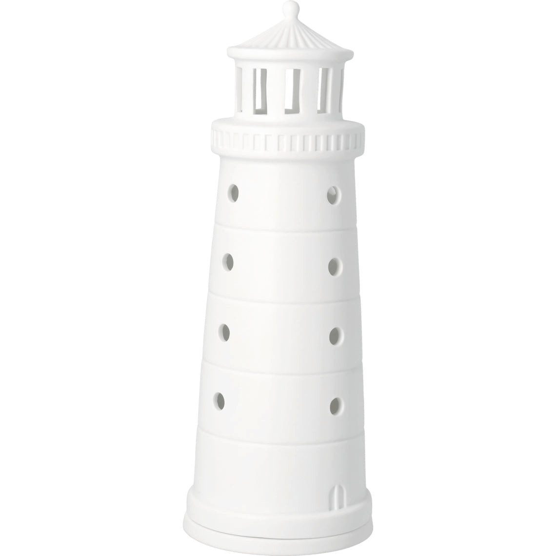 Räder Design Dekoobjekt Meeresrauschen Leuchtturm aus Porzellan in weiß - Maritim Hingucker -