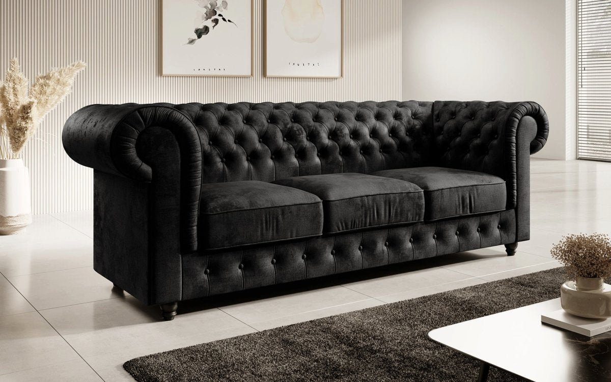 Luxusbetten24 Schwarz Sofa
