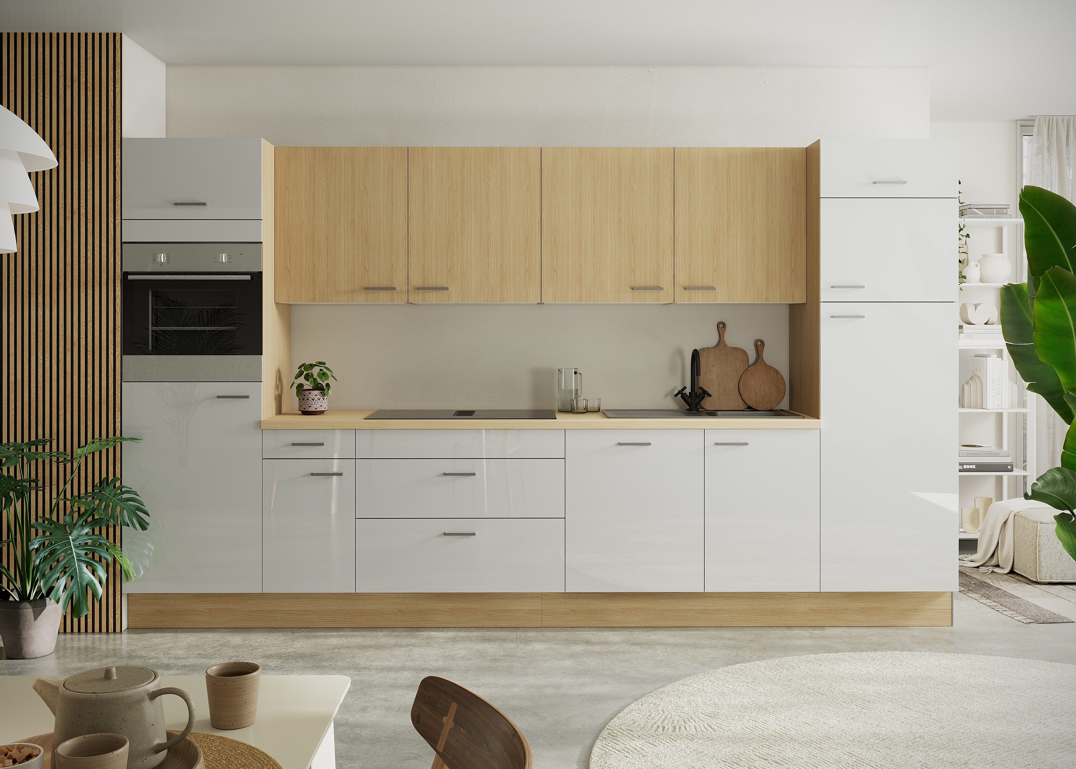 KOCHSTATION Küchenzeile KS-Lucy, Breite 360 cm, Soft-Close, inkl. Zubehör, wahlweise mit E-Geräten