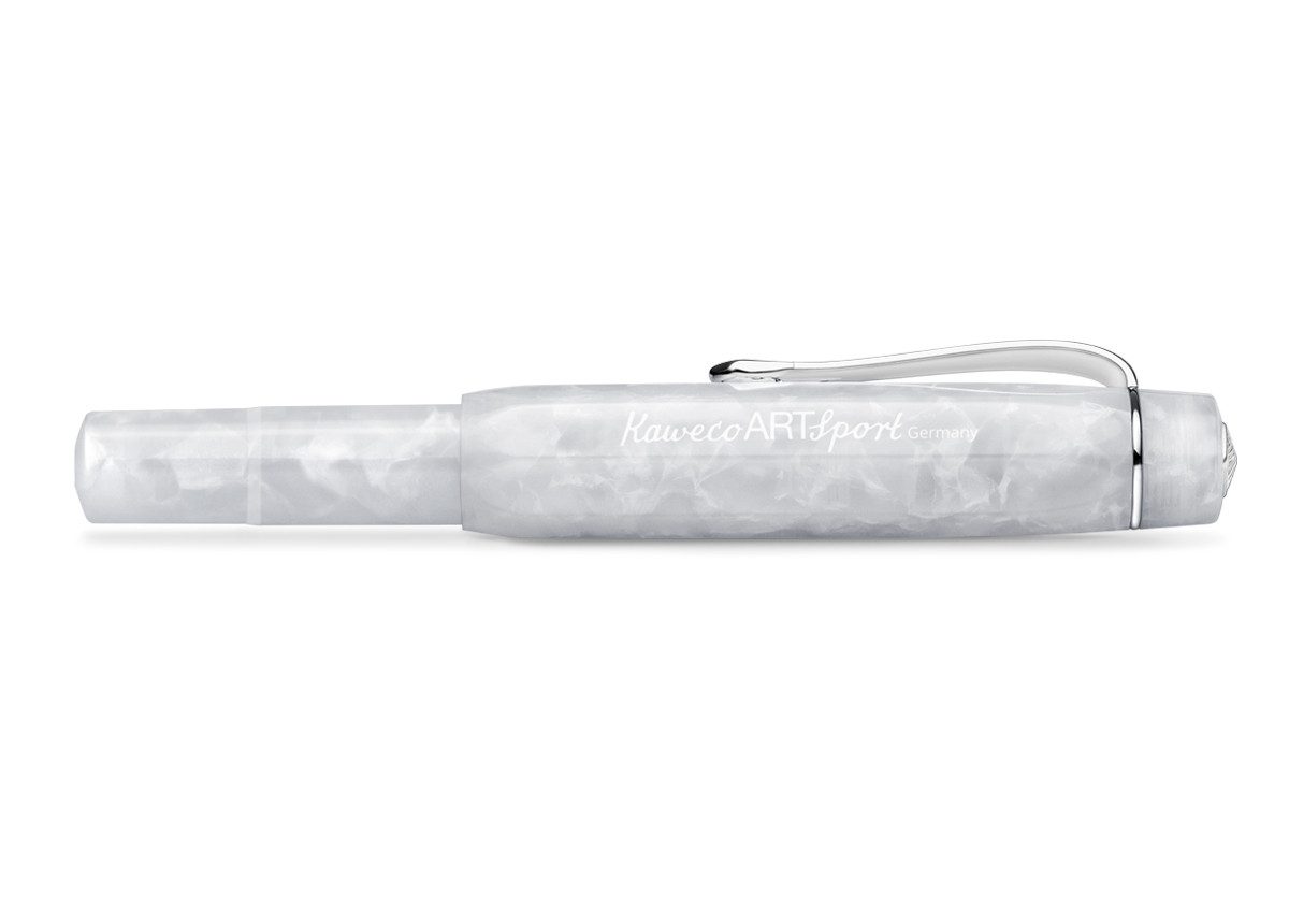 Kaweco Füllfederhalter Kaweco Art Sport Füllhalter Mineral White, Fein Stahl Blank