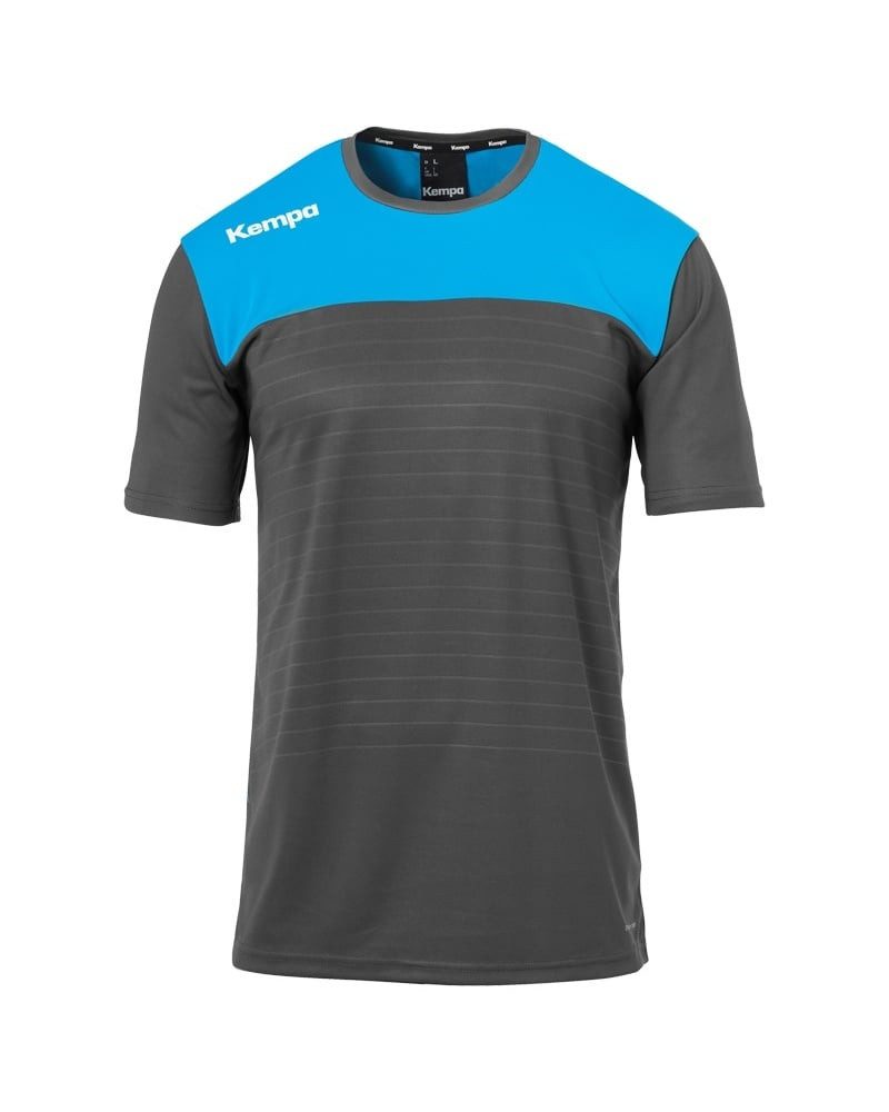 T-Shirt Sport-Trikot Emotion 2.0 (100% Polyester) anthrazit/kempablau Herren
