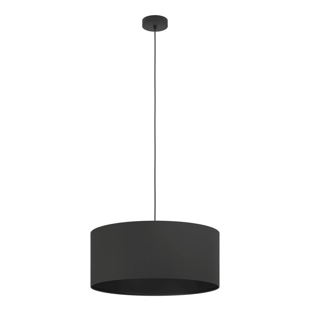 EGLO Hängeleuchte MASERLO 1 Pendellampe, Stahl, Textil, E27, IP20, Esstischlampe, Lampe, ohne Leuchtmittel, Elegante Hängelampe für Esszimmer, Küche oder Wohnzimmer