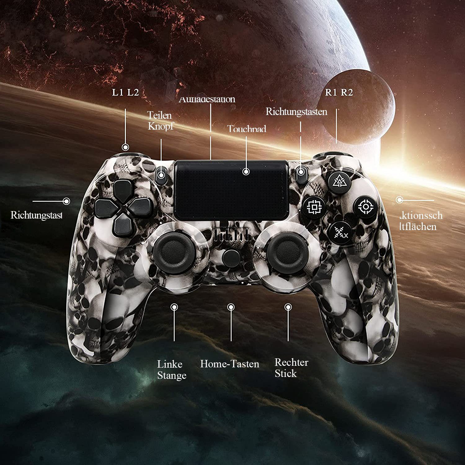 6. Bild von Vaxiuja »Gamepad für PS4, Wireless Game Controller, Bluetooth Verbindung« Gamepad