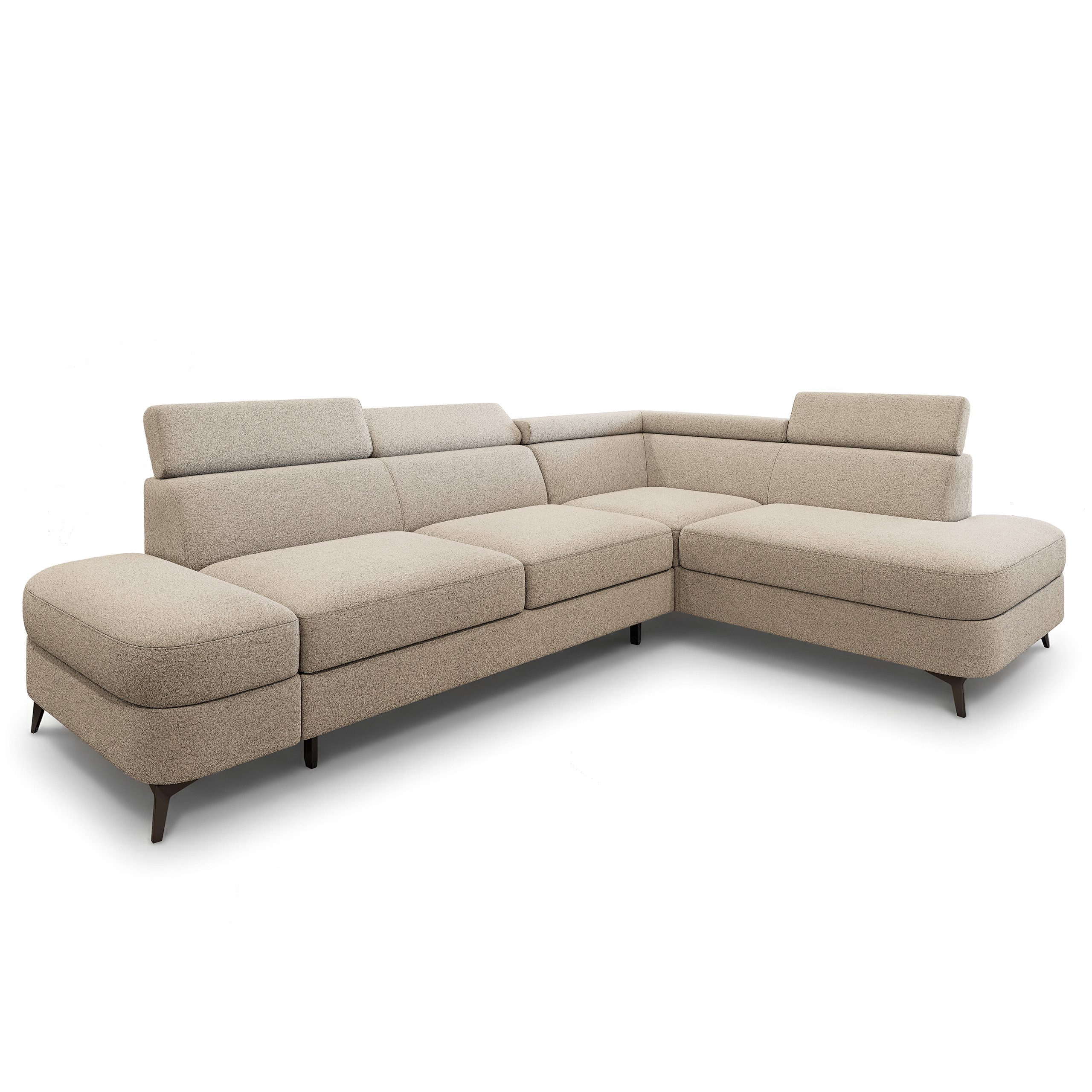 Masseno Ecksofa AVISE mit Schlaffunktion L-Form, Sofa mit Bettkasten