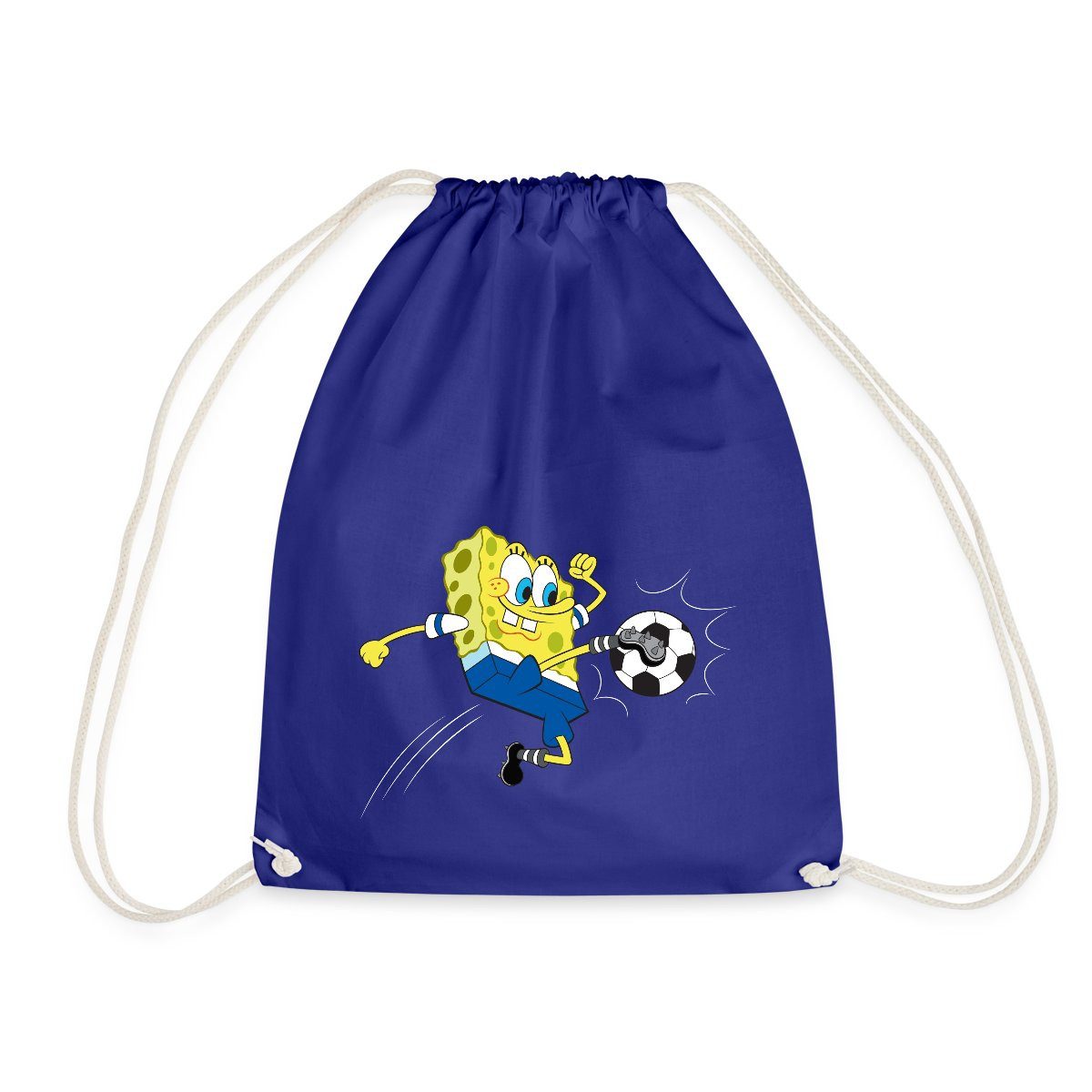 Turnbeutel Spongebob Schwammkopf Kickt Einen Fußball Turnbeutel