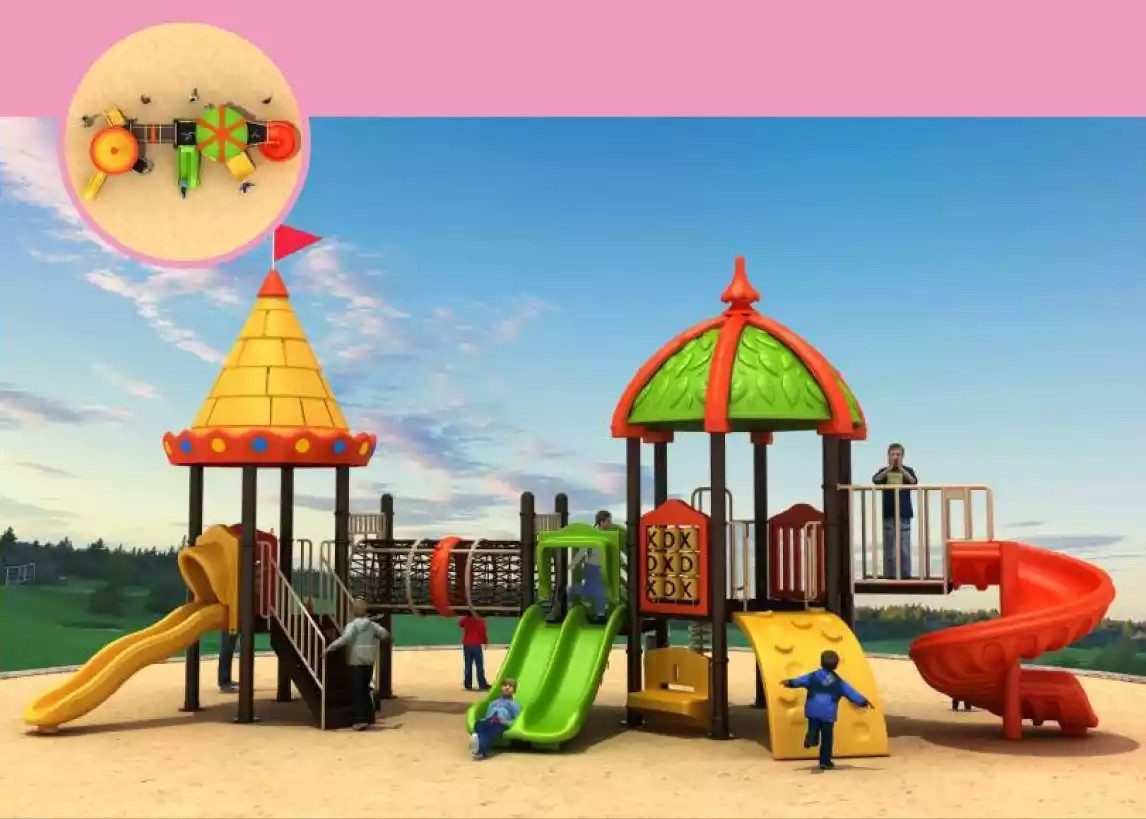 JVmoebel Spielturm Bunte Rutschen aus robustem Kunststoff für kreative Spiele im Freien, Made in Europa
