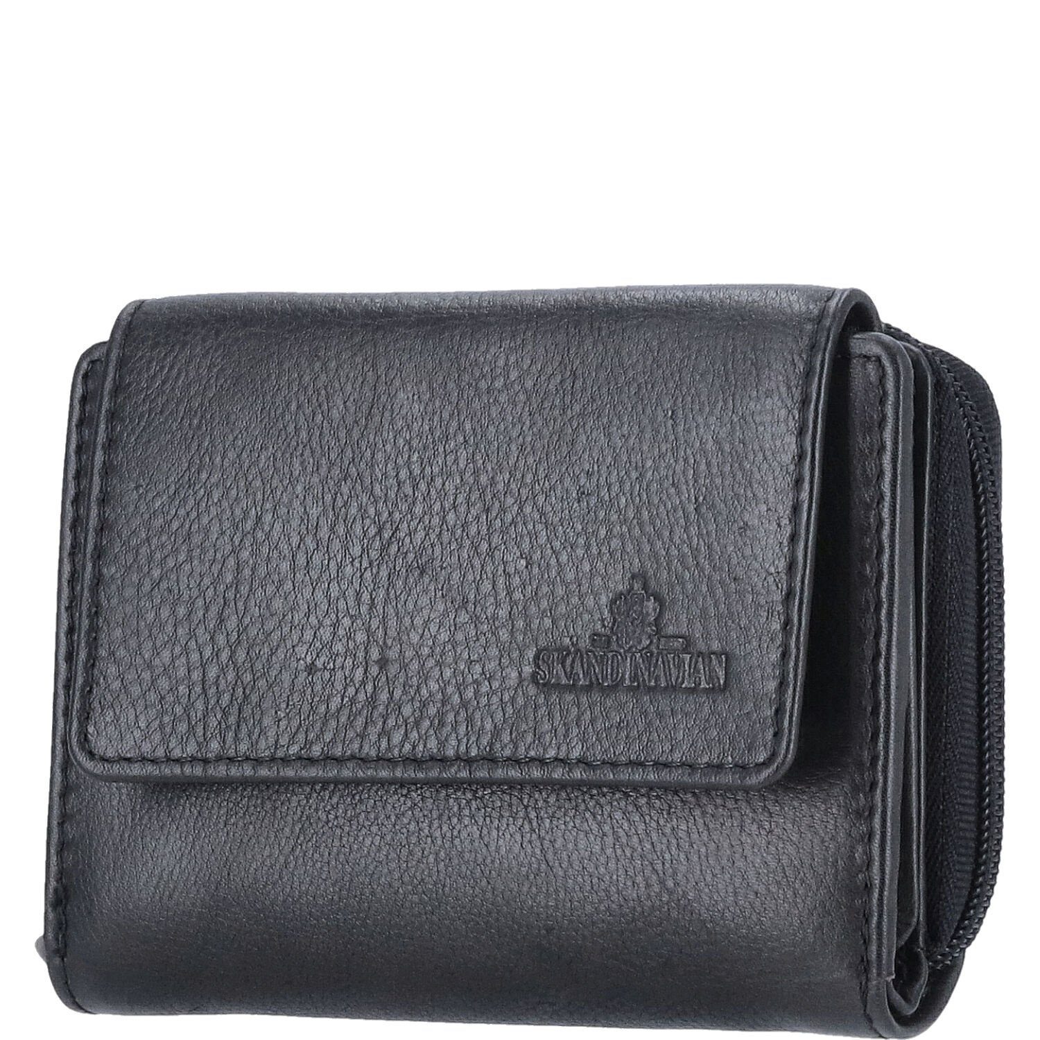 Geldbörse The Skandinavian Brand Damen Lederbörse schwarz