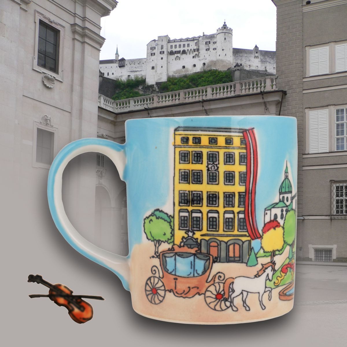 Mila Becher Mila Keramik Städte-Becher Salzburg, ca. 250 ml, Keramik