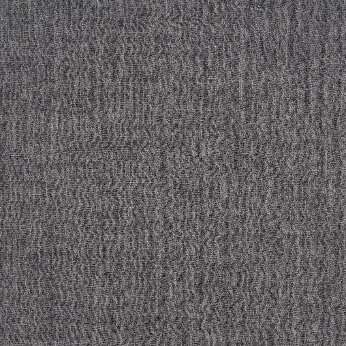 SCHÖNER LEBEN. Stoff Musselin Stoff Meterware Baumwolle einfarbig grau meliert 135cm, atmungsaktiv