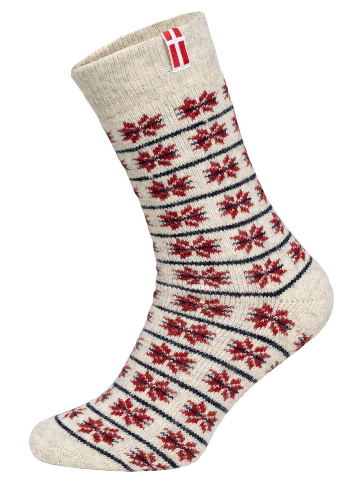 Norwegersocken 80% Wollsocken Dänemark Flagge