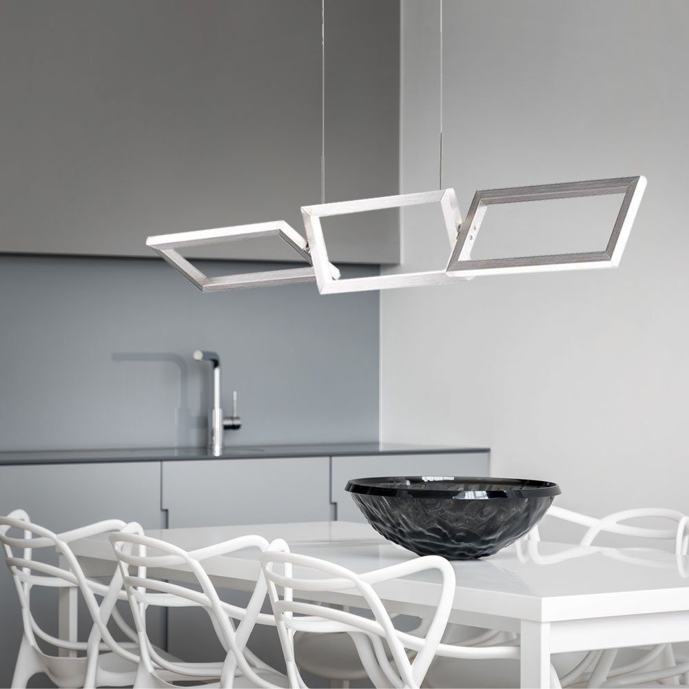 WOFI LED-Hängeleuchte, LED-Leuchtmittel fest verbaut, Warmweiß, Zugpendelleuchte LED Pendelleuchte Höhenverstellbar