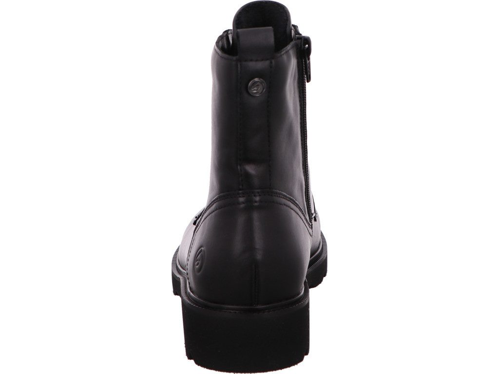 Remonte Leder Schwarz Schnürstiefel