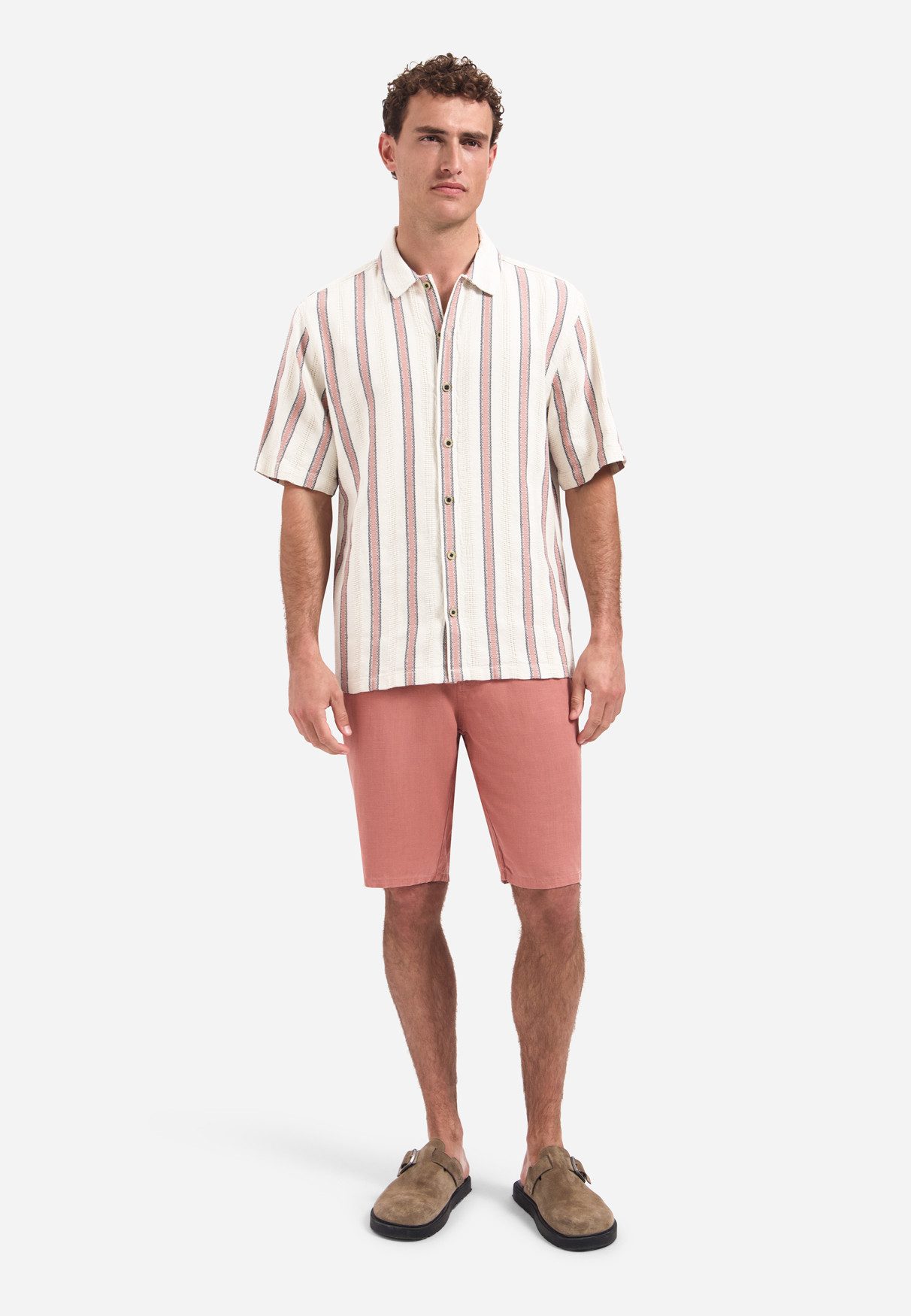 NO EXCESS Kurzarmhemd Shirt Short Sleeve Fancy Striped