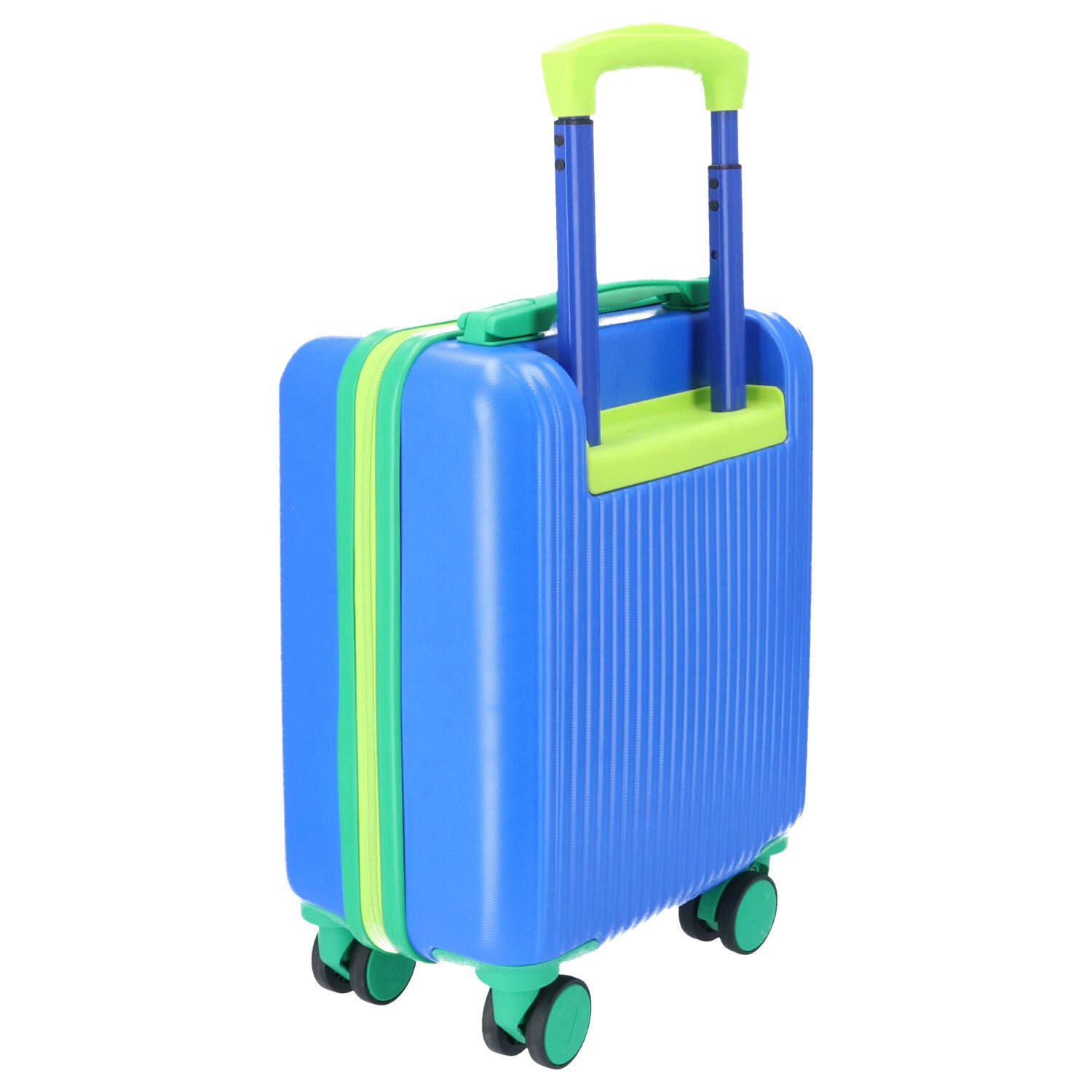 TheTrueC Koffer TheTrueC Kinder Koffer Underseat Dino blau, 2 Rollen Rollen – Bild 4 von 5