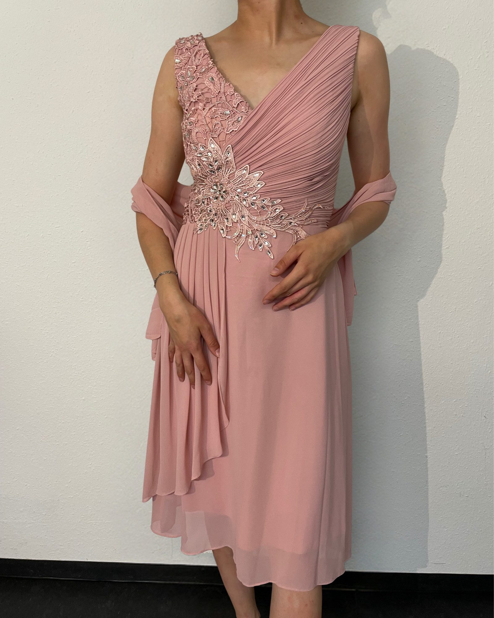 ITALY VIBES Midikleid ROMANA - Abendkleid - Kleid mit Strass - Stola