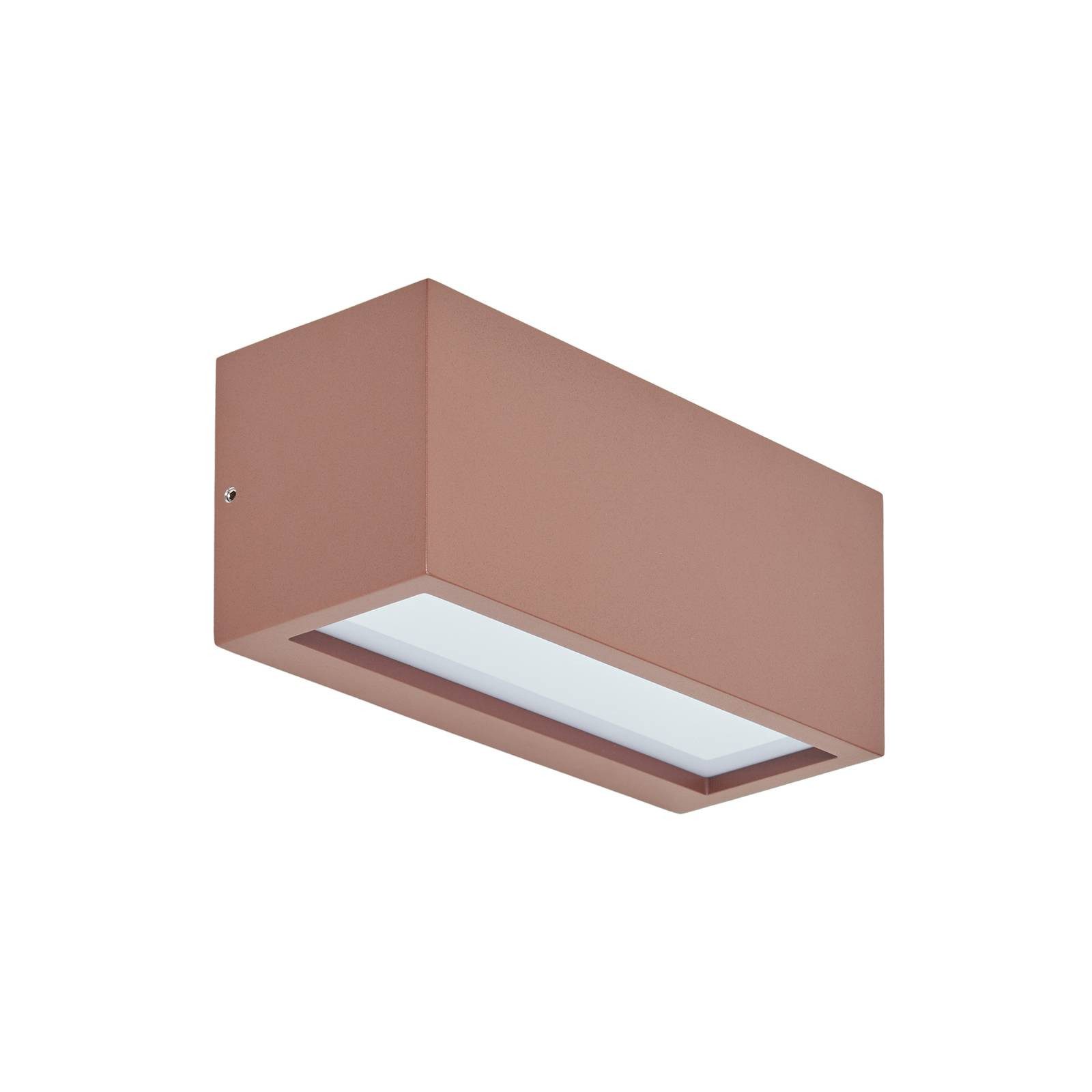 Lucande Außen-Wandleuchte Bente, Metall, Braun IP54, 1 x 15 W LED