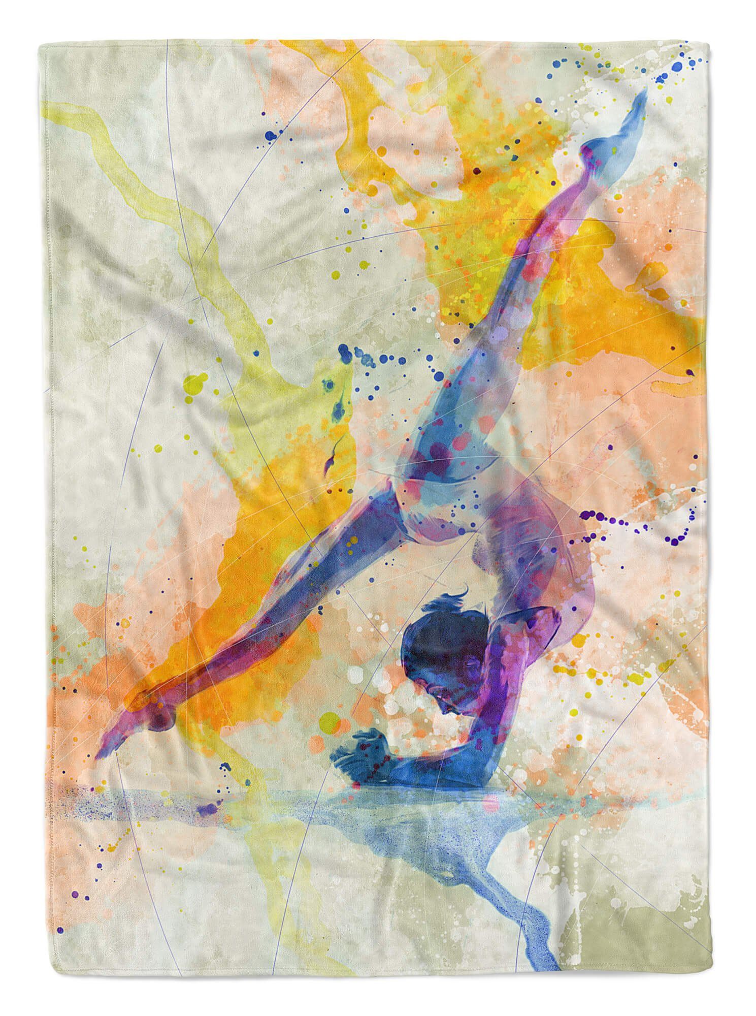 Sinus Art Handtücher SplashArt Sport Handtuch Strandhandtuch Saunatuch Kusc günstig online kaufen