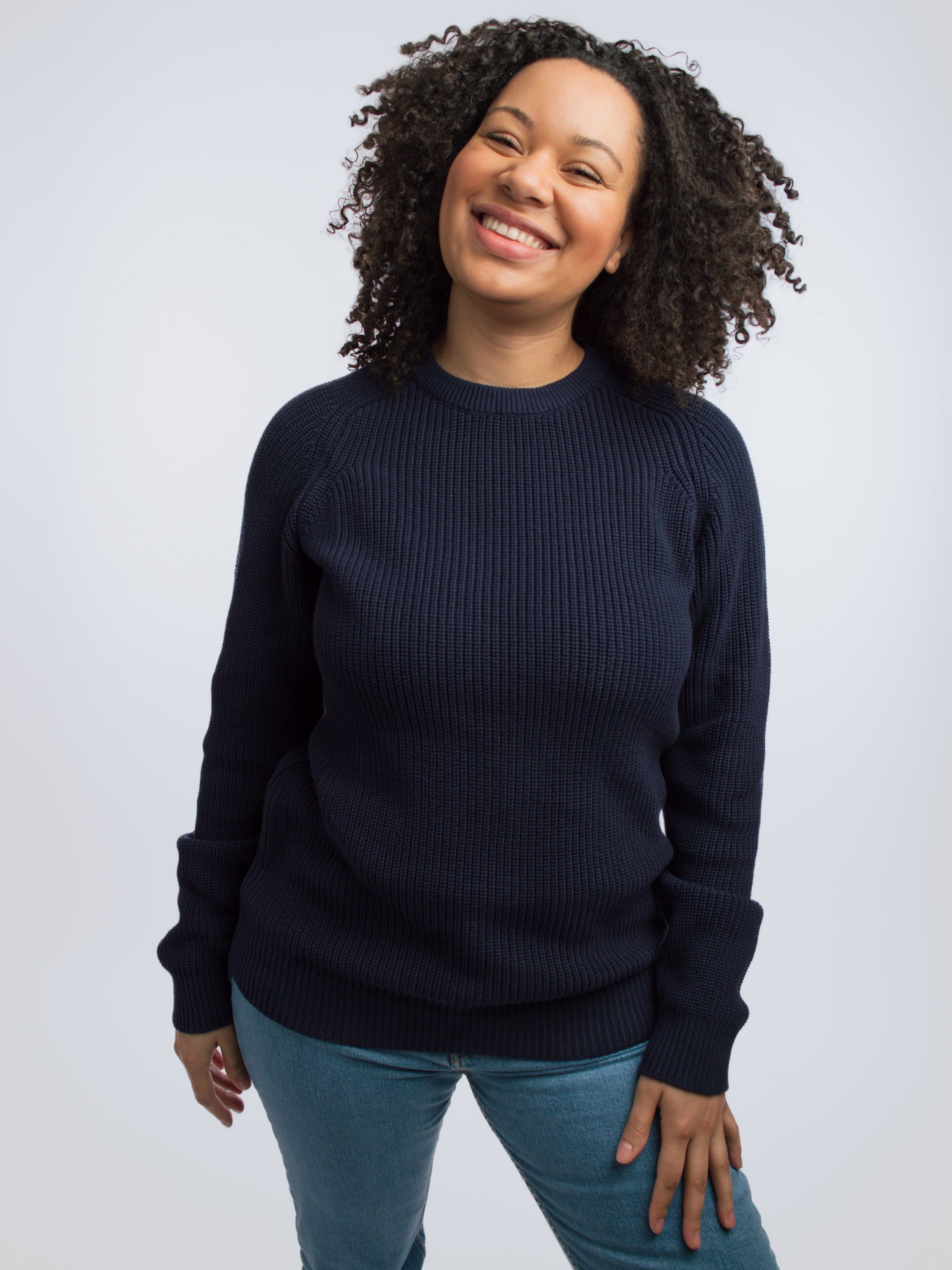 HONEST BASICS Rundhalspullover aus schwerem Strick günstig online kaufen