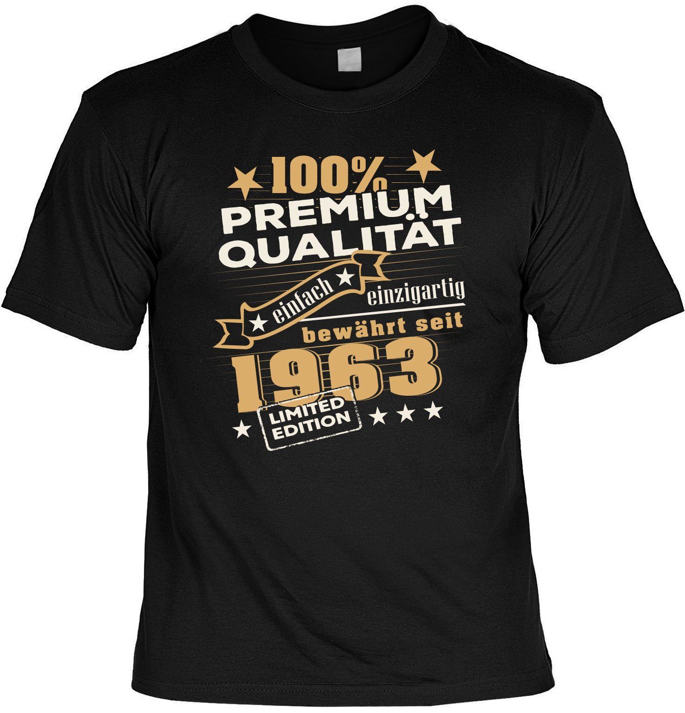 Tini - Shirts Print-Shirt T-Shirt 63 Geburtstag - Sprüche Jahrgang 1963 : Premium Qualität 1963 Geschenk
