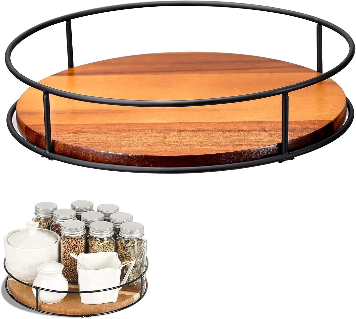 Fyrove Küchenorganizer-Set Drehbarer Organizer – 360° Drehteller für Bad, Küche & mehr, (1-tlg), Drehteller Organizer Drehbar Gewürz Organizers Küchen Gewürzregal