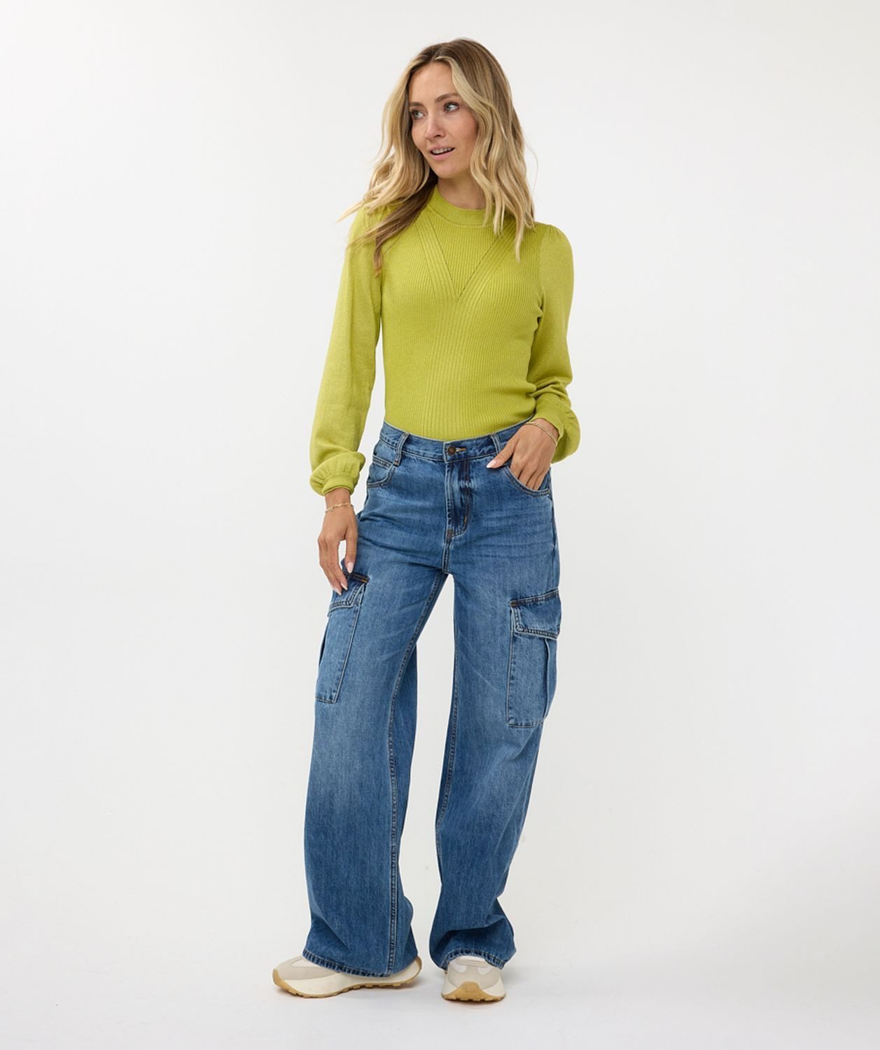 Esqualo Cargohose Esqualo Cargo-Jeans Wide Leg