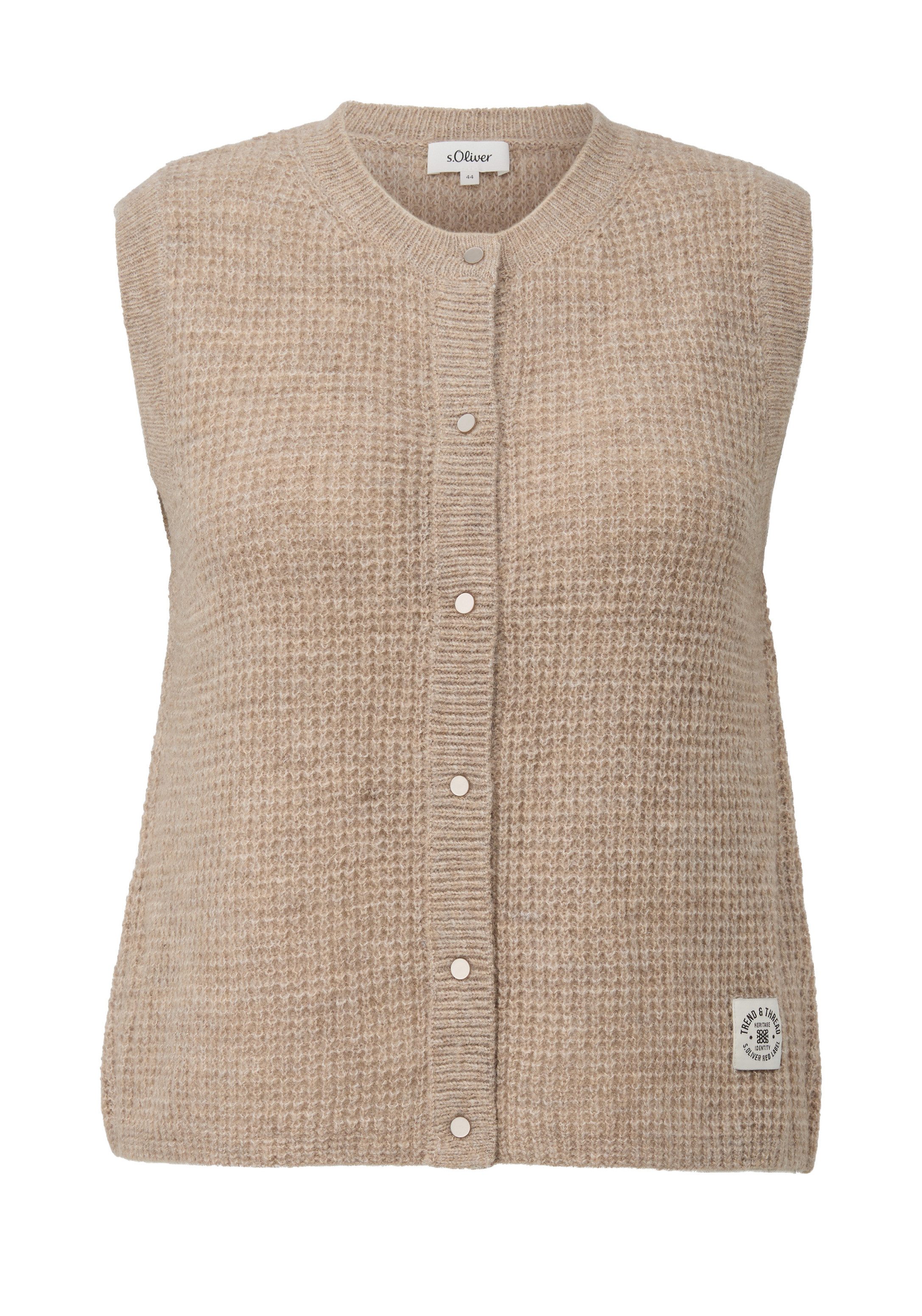 s.Oliver Funktionsweste Strickjacke Strickweste aus Alpakamix