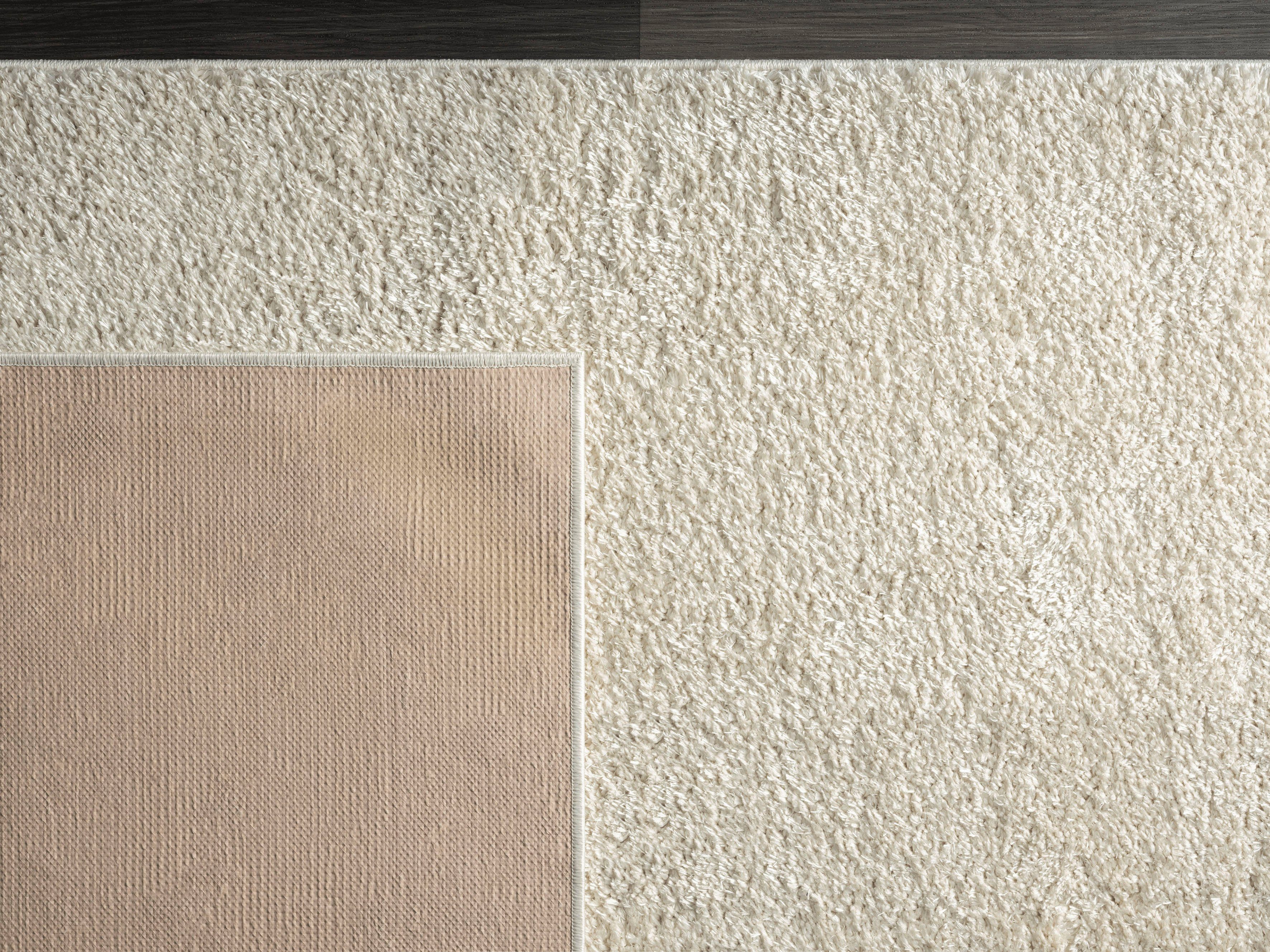 Hochflor-Teppich Andor, my home, weiche Höhe: rechteckig, mit Anti-Rutsch-Unterseite Mikrofaser, mm, 25 Haptik, cream