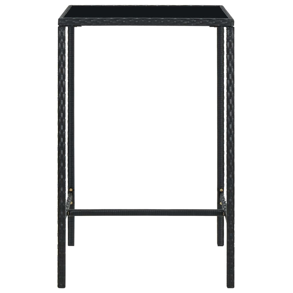 vidaXL Gartentisch Garten-Bartisch Schwarz 70x70x110 cm günstig online kaufen