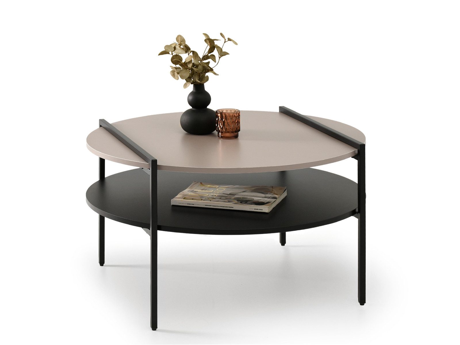 Compleo Couchtisch mit Regale, Moderne Kaffeetisch, günstig online kaufen