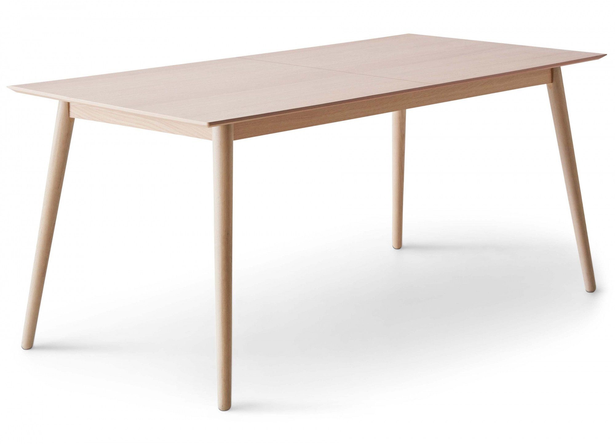 Hammel Furniture Esstisch Meza Designtisch mit Auszugsfunktion und 2 Einlegeplatten (1-St), rechteckige Tischplatte MDF, Esche Massivholzgestell