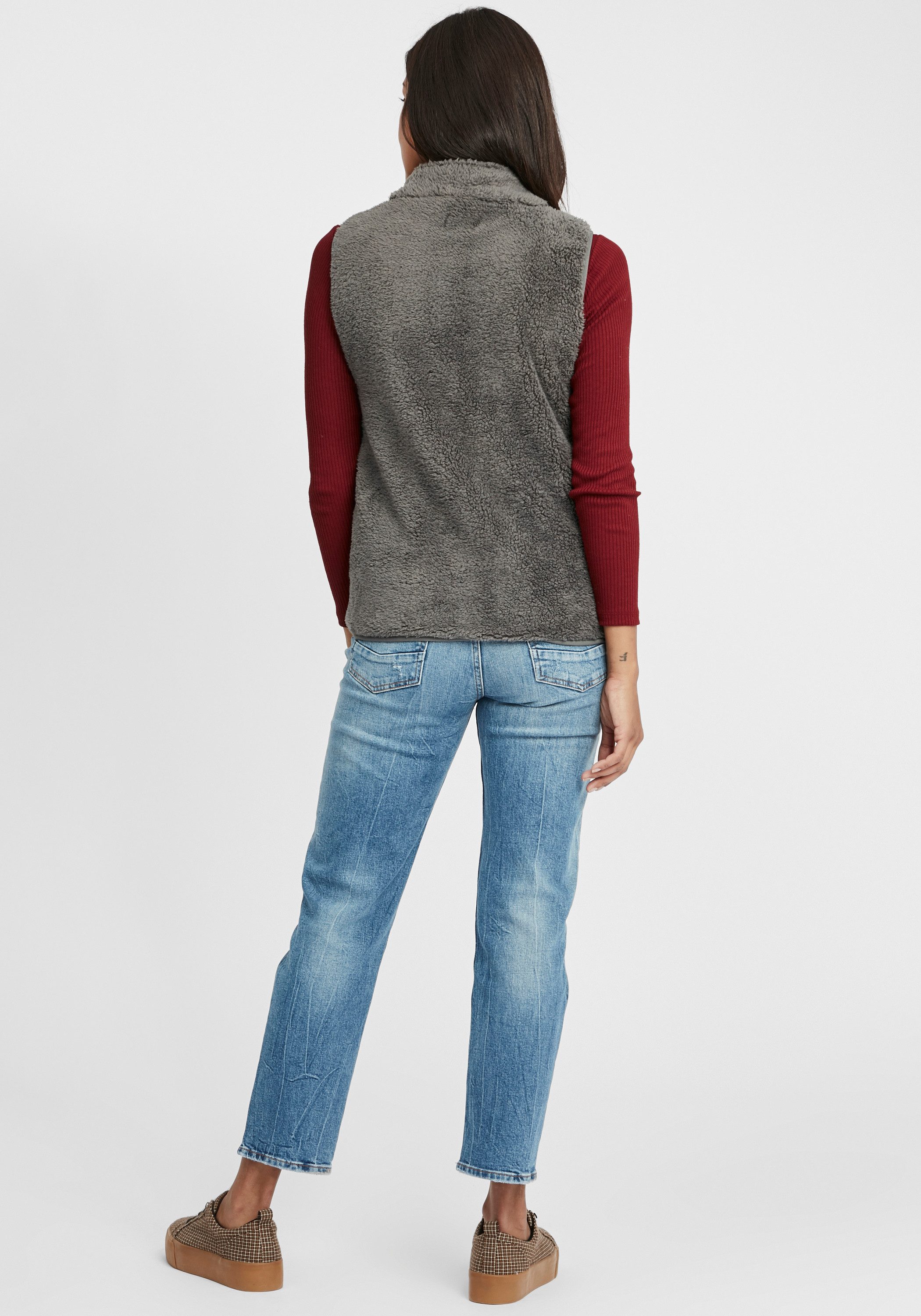 OXMO Sweatweste OXTheri Weste aus Teddy-Fleece Stoff