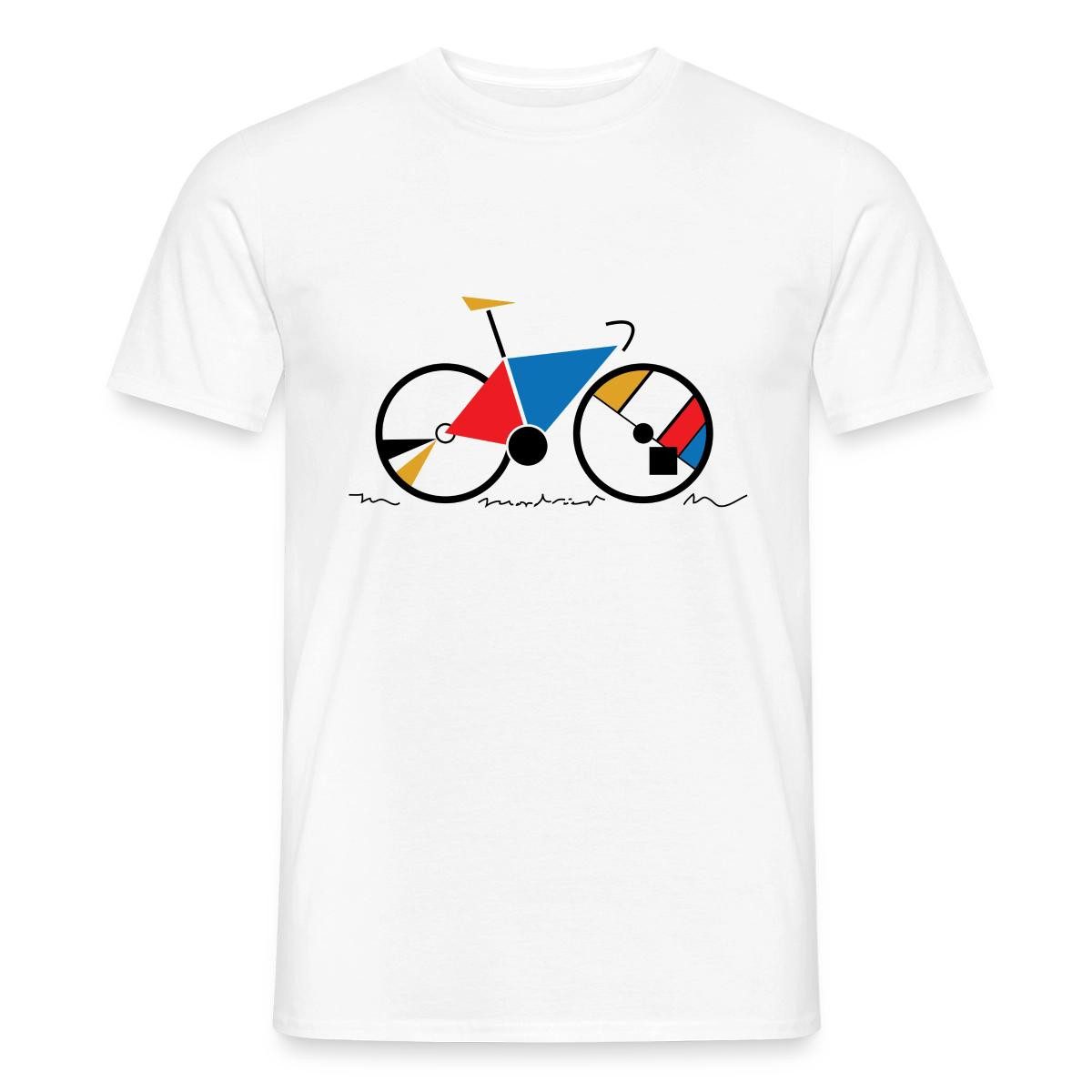 Spreadshirt T-Shirt Fahrradrad In Geometrischer Kunst Männer T-Shirt (1-tlg) Regular Fit