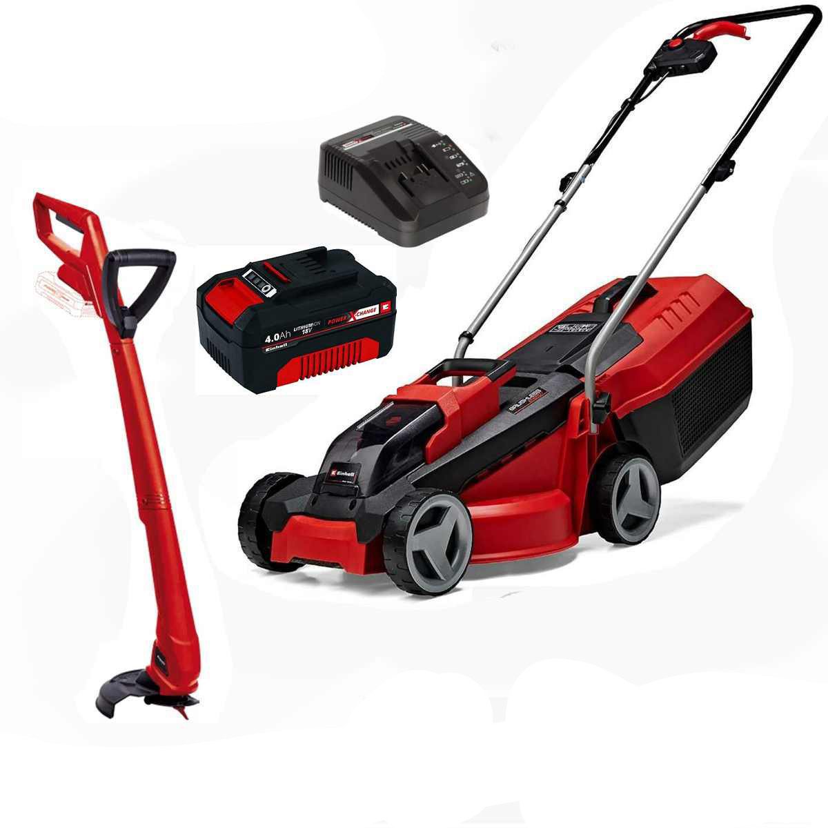 Einhell Akkurasenmäher Einhell City Rasenmäher GE-CM 18/30 Rasentrimmer-18V Akku 4.0 Ah