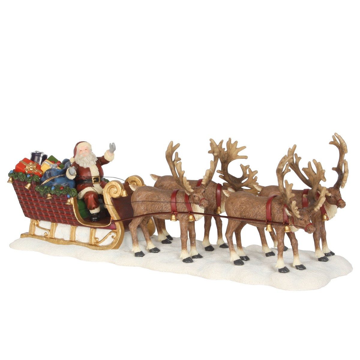 LuVille Weihnachtsdorf Luville Collectables Santa reindeer sledge - l21xw6,5xh8cm