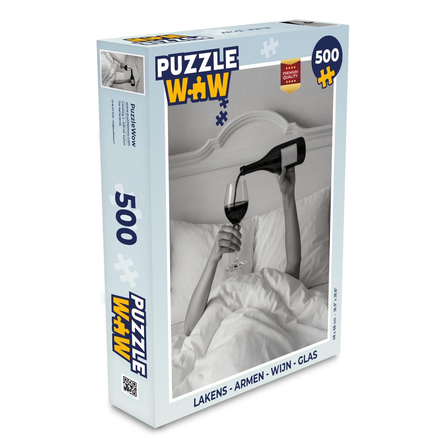 MuchoWow Puzzle Laken - Arme - Wein - Glas, 500 Puzzleteile, Foto-Puzzle, Bilderrätsel, Puzzlespiele, Spielzeug