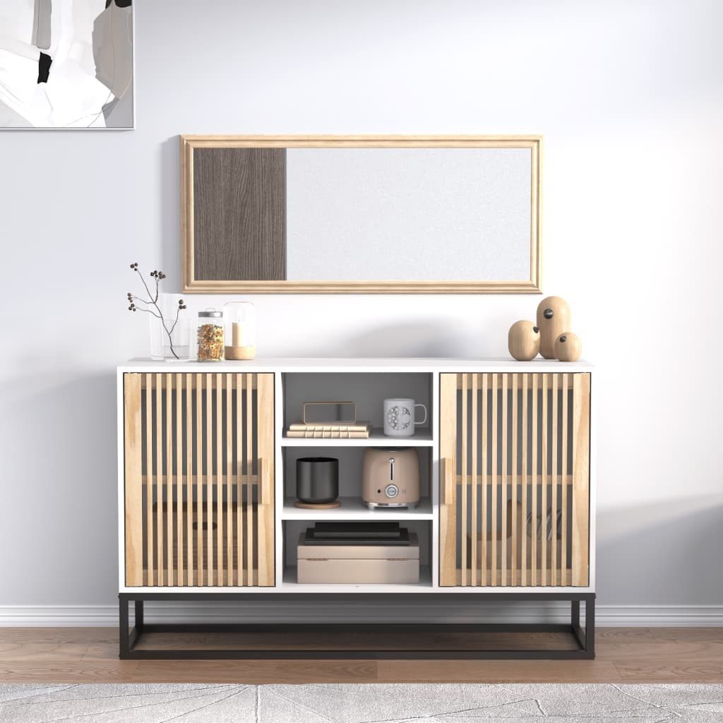 vidaXL Sideboard NA Sideboard Weiß 105x30x65 cm Spanplatte Kommode