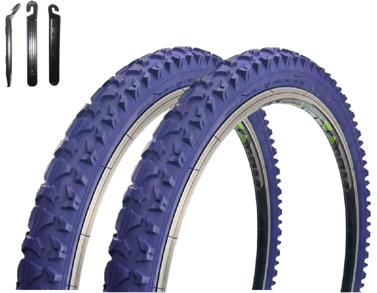 maxxi4you Fahrradreifen 2 x Roverstone 26 x 2,125 (57-559) Dunkelblau inkl. Reifenheber